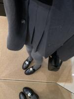 Mocasines perezosos con bloqueo de metal de un pedal, nuevos zapatos de cuero pequeños con plataforma de cabeza redonda de estilo británico - details 2