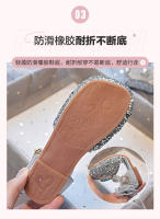 Nuevos zapatos plateados de cristal con suela blanda Baotou, zapatos de niña con diamantes de imitación, zapatos de rendimiento. - details 4