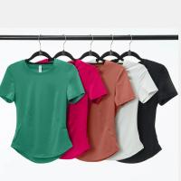 Conjunto deportivo de dos piezas para mujer, ropa deportiva corta de Color liso, transpirable, secado rápido, traje para correr - details 1