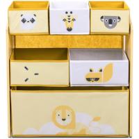 Estantería para niños de Madera, Sweet Safer, con 6 cajones de Almacenamiento para Juguetes y Libros, Color Amarillo - details 1