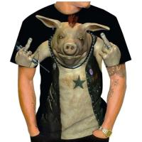 Camisetas con estampado 3D de Selg Fun para hombre y mujer, camisetas deportivas informales transpirables de secado rápido con patrón de cerdo personalizado - details 4