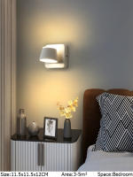 LEFANGXING Lámpara de Pared LED 12CM, Rotativa, Luz Luminosa para Dormitorio y Sala de Estar - details 5