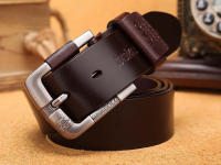 Cinturón de piel 100% auténtica para hombre, correa de cintura de lujo, de piel de vaca, Estilo Vintage, hebilla - details 3