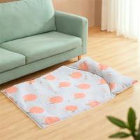 Alfombra refrescante para mascotas con diseño de dibujos animados, resistente a los arañazos, transpirable, antideslizante, de seda de hielo, lavable, para perros y gatos de verano. - details 8