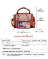 FOXER-Bolso cruzado de cuero PU para mujer, bandolera de gran capacidad con cremallera, informal - details 6