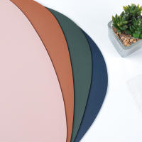 Manteles de Mesa de Estilo Nórdico Impermeables, Antideslizantes, Aislantes de Calor de Cuero PU para Mesas de Comedor - details 7