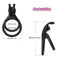 Suministros para adultos juguete sexual estimulador de clítoris de silicona anillo de erección retardante de eyaculación para hombres - details 2