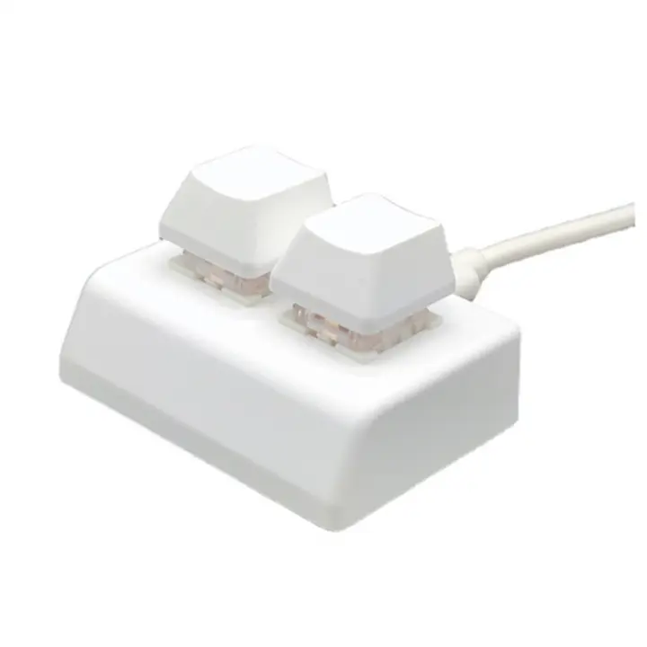 Teclado de programación Macro de 2 Teclas, Mini Teclado RGB, Dibujo para Juegos, Interruptor Rojo, Teclado Personalizado, Teclado para Juegos OSU, Blanco - 1