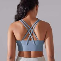 Hamidou-Sujetador de Yoga con espalda cruzada para mujer, ropa interior deportiva absorbente de golpes, correas de hombro cruzadas, Top corto de Fitness, deportes a prueba de golpes - details 29