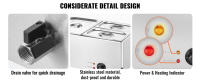 Calentador de alimentos comercial SucceBuy: acero inoxidable, temperatura ajustable - details 3