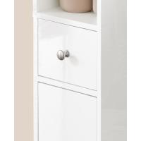 Mueble de Baño de Alto Estante Estanterías con 2 Puertas y Cajón Blanco Tamaño 20x20x180cm - details 72
