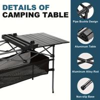 Mesa De Camping Plegable Para 1 Persona, Con Superficie De Aluminio Resistente, Ideal Para Camping, Playa, pícnic Y Mucho Más - details 3