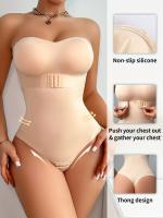 Body sin costuras, sin tirantes y con cierre frontal, adelgazante modelador, ropa interior y fajas para mujer - details 11