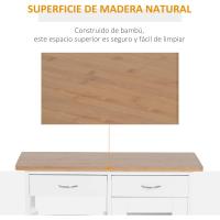 Carrito de Cocina Multiusos con Ruedas Ideal para Baño Dormitorio Estantería de Madera 70x37x85cm - details 6