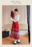 Falda Ma Mian para niñas, ropa estilo Tang, nuevo estilo de hadas de verano Hanfu, vestido súper hermoso, estilo occidental - details 5