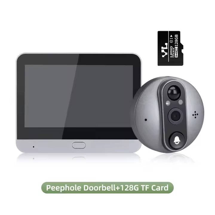 Mirilla de Puerta with Cámara Digital WIFI, timbre inteligente Tuya Pantalla LCD 4,3 pulgadas, - 1