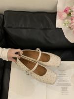Xiaoxiangfeng remache Mary Jane zapatos nueva cabeza cuadrada boca poco profunda solo zapatos de fondo plano cinturón de una palabra zapatos pequeños de cuero - details 24