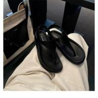Sandalias de mujer de estilo romano con nicho de fondo plano de vacaciones con punta retro en espiga de temperamento minimalista - details 14