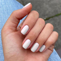 24 piezas, uñas blancas brillantes de alto brillo, encantadoras para amantes de las uñas y bloggers de belleza - details 5