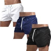 Pantalones cortos de playa para hombre, bañadores de playa de color sólido para verano, pantalones informales para correr, pantalones cortos ligeros de secado rápido para natación y surf, 3 uds. - details 1