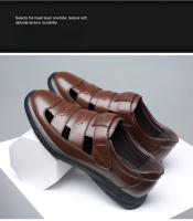 Nuevas Sandalias de Verano 2025 para Hombres Zapatos de Cuero Transpirable con la Suave Piel de Fondo Ideal para Negocios y Conducción - details 4