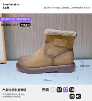 Nuevas botas de nieve de terciopelo cálidas botas de mujer botas cortas casuales versátiles - details 3