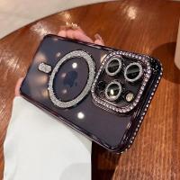 Funda Transparente de Diamante para iPhone Carga Inalámbrica Magnética Accesorios de Electrónica - details 23