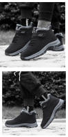 Botas de nieve zapatos de algodón engrosados ​​apilados de invierno para hombres y mujeres zapatos altos de tubo medio cálido - details 8