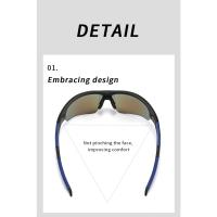 2025 nuevas gafas de sol de media montura para hombres y mujeres, adecuadas para deportes al aire libre, ciclismo, conducción, pesca, protección ocular contra el viento y la arena. - details 5