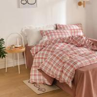 Juego de funda nórdica a cuadros japoneses, sábanas de alta calidad y respetuosas con la piel, juego de cama doble individual. - details 12