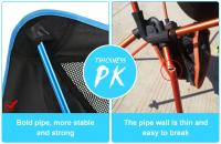 Silla ultraligera de viaje, asiento superduro portátil para acampar, playa, senderismo, herramientas de pesca - detalles 7