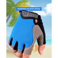 Profesional gimnasio Fitness transpirable antideslizante mujeres hombres medio dedo verano pesca ciclismo guantes sin dedos mujer bicicleta - details 7