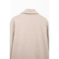 Camiseta holgada con solapa de manga larga con doble botón, color sólido, otoño e invierno, nuevo - details 15