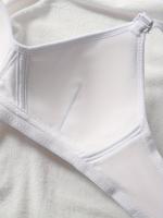 Conjunto de 4 sujetadores inalámbricos sin costuras para adolescentes, de color sólido, de algodón, con tirantes ajustables - details 4