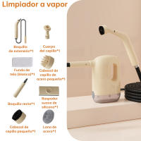 Limpiador a vapor, limpieza continua a vapor, 1200W, súper limpieza, múltiples accesorios, limpiador a vapor portátil de alta presión para toda la casa, desinfección y desengrasado, eléctrico, eliminador de grasa de cocina portátil - details 7