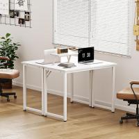Mesa de ordenador de 100 cm, mesa de trabajo con estante, robusta y fácil de instalar, madera y metal, diseño moderno, estilo industrial - details 19