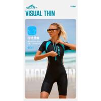Traje de Baño de Una Pieza Sólido de Color Estilo Surf Europeo-Americano Protección Solar - details 3