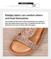 Sandalia Plana Mujer 2025 Punta Redonda con Cristales - Diseño Transpirable Boho Chic, Zapatos de Verano Cómodos para Playa, Fiesta y Diario, Moda Primavera-Verano - details 4