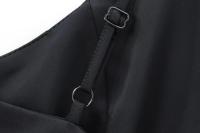 Ropa de mujer europea y americana temperamento de moda de cuello bajo cintura halter falda corta mini vestido - details 7