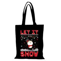 Regalo de Año Nuevo, bolso de lona de Feliz Navidad, bolsas de tela de dibujos animados, bolso de hombro para mujer, bolsos de mano, bolso de compras ecológico para mujer, compras para mujer - details 8