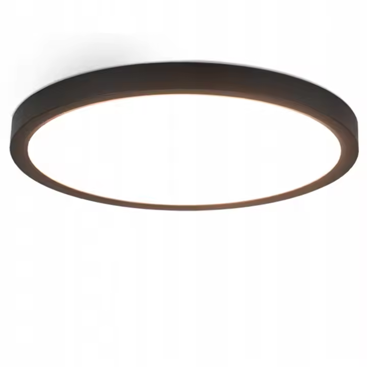 CBJKTX Luz de techo LED Plano Negro 4000K Dormitorio 24W Baño Pasillo Redondo para Cocina - 1