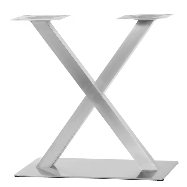 Patas de mesa de acero inoxidable diseño X / V estantes de mesa, asientos de mesa, mesas dobles estantes de mesa de acero inoxidable - 1
