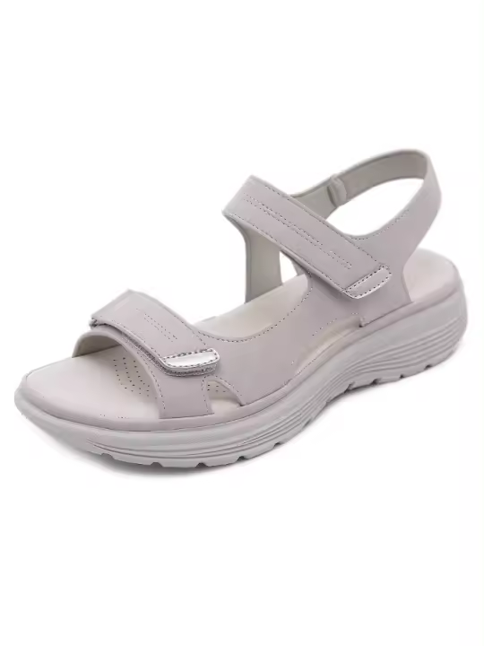 Nuevas Sandalias de Cuero para Mujer Verano 2025 Moda de Piso Plano - 1