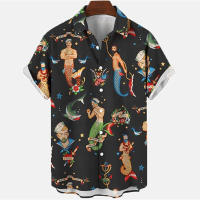 Camisa hawaiana vintage para hombre con estampado gráfico, moda de exterior, solapa, manga corta, estilo casual de calle, ropa holgada. - details 3