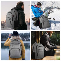 Bolso de hombro para hombre de gran capacidad,Premium Sense,Bolso de hombro de viaje,Negocios,Mochila para portátil,Antirrobo impermeable,Multiusos con puerto de carga - details 13