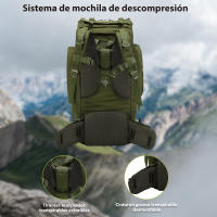 80L Camuflaje Mochila Táctica Gran Capacidad Senderismo Bolsa Impermeable Ciclismo Pack Hombres Mochila de viaje al aire libre Multi-Bolsillo Bolsas - details 8