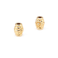 Cuentas de Brass Doradas de 18K Diseño Ovalado Cilíndrico Suministros para Hacer Joyería DIY - details 2