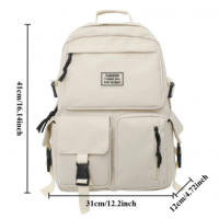 Mochila escolar de gran capacidad, versión coreana del estilo Harajuku, mochila de pareja para estudiantes, tendencia de mochila - details 10