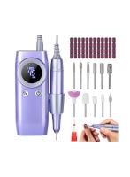 Torno para Uñas Profesional, 45000RPM Portatil Recargable Inalambrico con 12 cabezales de pulido y 48 cintas abrasivas y Pantalla LCD, para Manicura y Pedicura, para Gel o Acrilicas - details 7