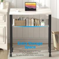 Escritorio Plegable Pequeño Estante de Almacenamiento con Ruedas Montaje Fácil - details 62